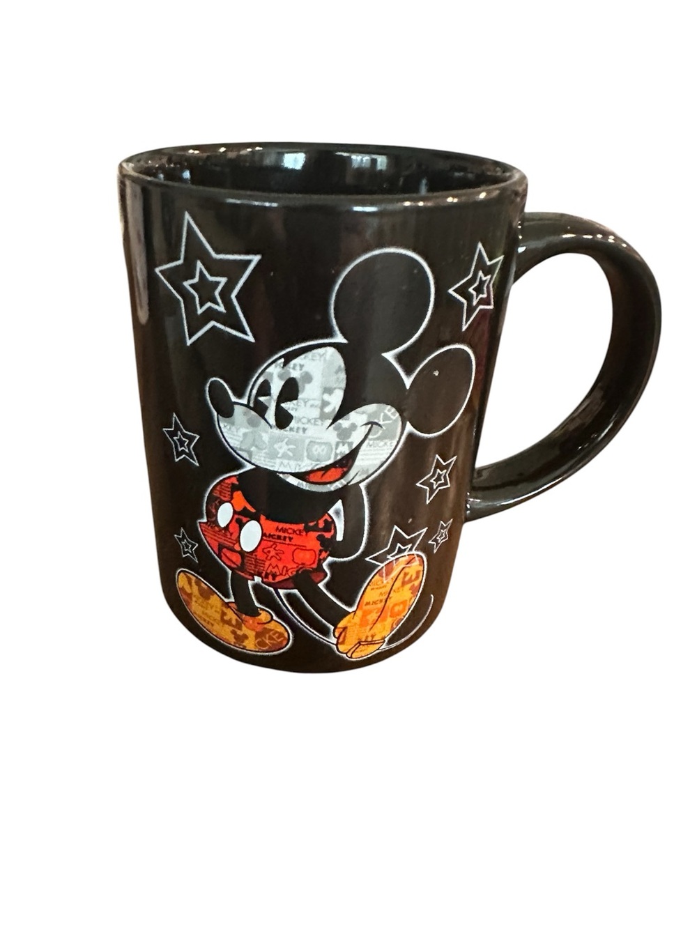 Disney MICKEY MOUSE Black Coffee Mug Cup by Jerry Leigh